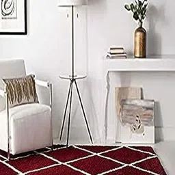 Banchmark Home Furnishings Red Geometric Handmade Polypropylene Carpet-picture-39
