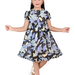 CHANDRIKA Girls Black Viscose Rayon Dresses-image-41