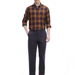 RARE RABBIT Men Comfort Button-Down Collar Checked Cotton Casual Shirt-image-65