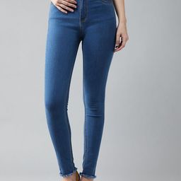 DOLCE CRUDO Women Skinny Fit High-Rise Stretchable Jeans-picture-14