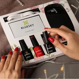 BLUESKY Set Of 7 Nail Polish 5 ml Each With Mini UV LED Lamp, Nail File, Buffer & Wipes image 4