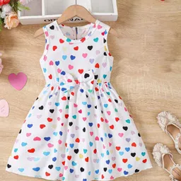 BAESD Girls Conversational Printed Fit & Flare Dress-10