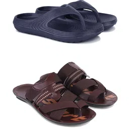 PENNEN Men Pack Of 2 Comfort Sandals & Thong Flip-Flops-image-65