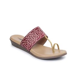 Shezone Women Printed One Toe Flats-picture-33