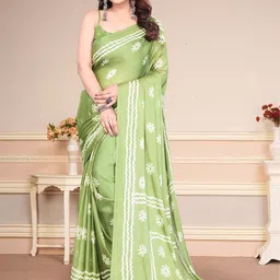 MAGNEITTA Floral Pure Chiffon Saree-picture-12