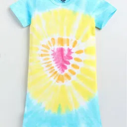 Lazy Shark Tie and Dye Print A-Line Dress image 3