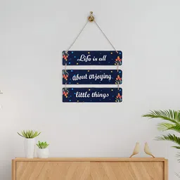 Kuber Industries Blue Printed Wooden Wall Hanging Decor-image-89