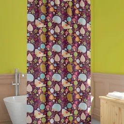 ArtzFolio Purple & Blue Geometric Printed Waterproof Shower Curtain-image-63