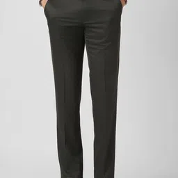Van Heusen Men Textured Slim Fit Mid-Rise Formal Trousers-image-70