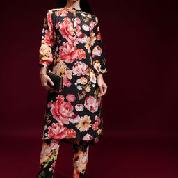 Vishudh Women Floral Printed Regular Kurta with Trousers-image-14