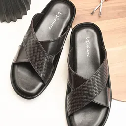 WAINERS Men Leather Comfort Slip-On Sandals-image-83