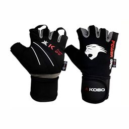 KOBO Leather Soft Padded Sports Gloves-image-35