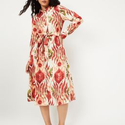 max Floral Print Fit & Flare Midi Dress-image-6