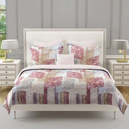 SWAYAM Ananda Pink & Grey 210 TC Pure Cotton King Bedsheet Set- 2.28 m x 2.73 m-image-32