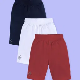 KiddoPanti Girls Pack Of 3 Skinny Fit Cycling Shorts-image-74