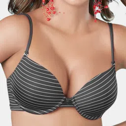 Dazzle Half Coverage Underwired Lightly Padded Plunge Bra image 2