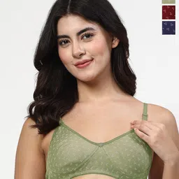 LILY Pack Of 3 Printed Full Coverage T-shirt Bra-3