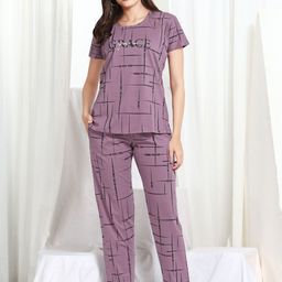 Arela Printed Round Neck T-Shirt & Trousers Co-Ord Set-image-19