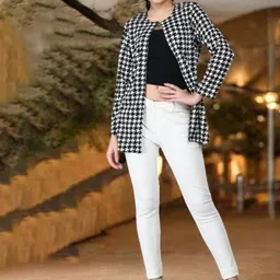 IUGA Women Checked Shrug-15