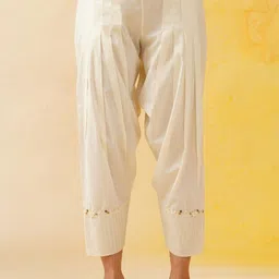 JAYPORE Women Embroidered Straight Fit Pure Cotton Salwar-image-54