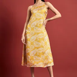 all about you Floral Print Crepe A-Line Midi Dress-image-22