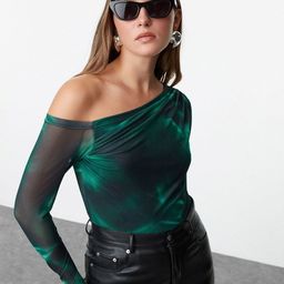 Trendyol Women Dyed One Shoulder Fitted Top-image-78