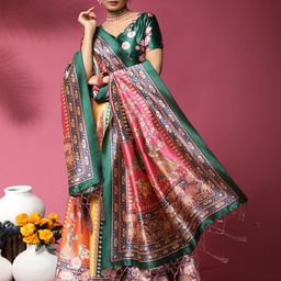 Kaizen TEXO FAB Digital Printed Semi-Stitched Lehenga & Unstitched Blouse With Dupatta-picture-0