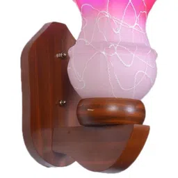 Somil Premium Designer Glass Wall / Night Lamp Elegant & Stylish Dcor Accent for Modern Interiors, color- Pink, White, Size:- 18.5 X 23.5 X 31 CM-image-69