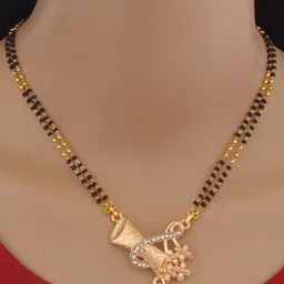 Ramdev Art Fashion Jwellery Brass Gold Plated Mangalsutra-picture-26