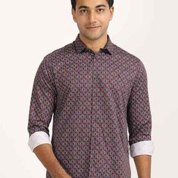 Indian Terrain Men Classic Slim Fit Floral Printed Casual Shirt-picture-13