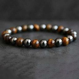 Sukhad Tiger Eye And Hematite Bracelet-image-37