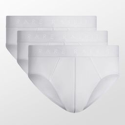 RARE RABBIT Men Pack Of 3 Near Primary Cotton Basic Briefs NEAR PRIMARY WHITE-picture-34