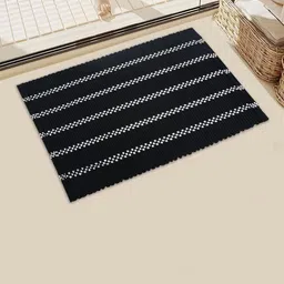 Aura Black & White Self-Designed Anti Skid Doormats-picture-24