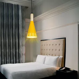 KINIS Modern and Unique Style Yellow & White Aluminium Quirky Ceiling Lamp-picture-1