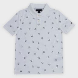 Tommy Hilfiger Boys Conversational Printed Polo Collar Cotton T-shirt-picture-5