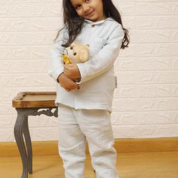 Snuggly Spaces Kids-Unisex Blue Nightdress-image-27