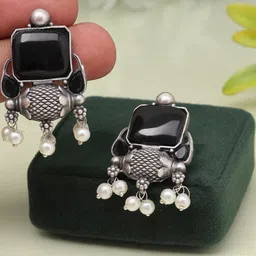 PREYANS Silver-Plated Brass Earrings-image-9