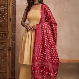 InWeave Women Ethnic Motifs Kurta with Palazzos & Dupatta-picture-12