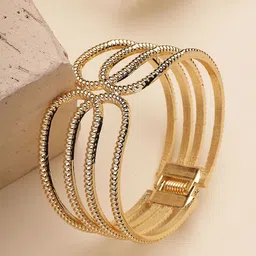 Bohey by KARATCART Women Gold-Plated Kada Bracelet-42