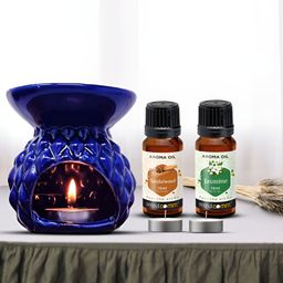 PEEPALCOMM 3-Pcs Blue Aroma Oil Diffuser With Scented Oils (15ml)-69
