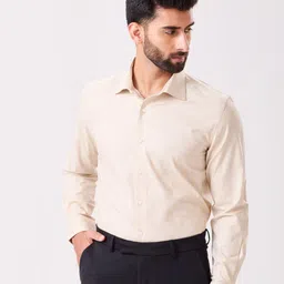 MH&Y Men Textured Spread Collar Cotton Formal Shirt-picture-8