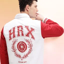 HRX by Hrithik Roshan Printed Applique Varsity Lifestyle Jacket-picture-19