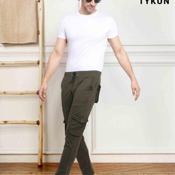 TYKUN Men Regular Fit Mid-Rise Cargos Trouser-image-110