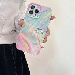 CASE CREATION Women Abstract Printed 3D Luxury Rainbow Nice Day iPhone 16 Pro Back Case image 3