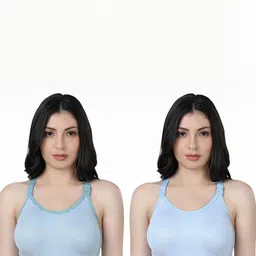 LADYLAND Set Of 2 Solid Non Padded Lycra Bra-18