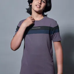 Technosport Boys Colourblocked Antimicrobial Slim Fit T-Shirt-image-46
