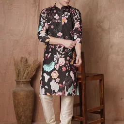 TRYBUY.IN Men Ethnic Motifs Printed Chikankari Indie Prints Kurta-picture-20