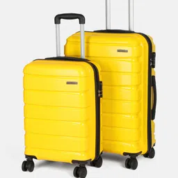 Teakwood Leathers Set of 2 Hard Sided 360-Degree Rotation Trolley Bag - 95L-34