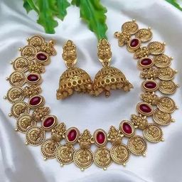 LAFORWORD Gold-Plated Cubic Zirconia-Studded & Beaded Jewellery Set-image-77