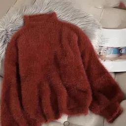 Alamode By Akanksha Women Maroon Luxury Mohair Jumpers-picture-51